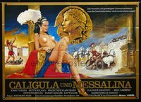 1k011 CALIGULA & MESSALINA German 33x47 poster '82 incredibly sexy art of mostly naked Betty Roland!