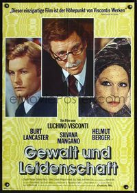1k076 CONVERSATION PIECE German poster '74 Burt Lancaster, Silvana Mangano, Berger, Luchino Visconti