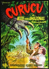 1k078 CURUCU BEAST OF THE AMAZON German '56 completely different monster artwork by Klaus Dill!