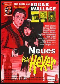 1k194 NEUES VOM HEXER German movie poster '65 Klaus Kinski, written by Edgar Wallace, cool artwork!