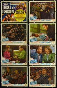 1k452 AMERICAN ROMANCE 8 Spanish/U.S. movie lobby cards '44 Brian Donlevy, Ann Richards, King Vidor