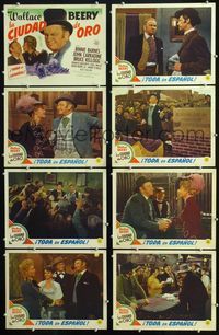 1k458 BARBARY COAST GENT 8 Spanish/U.S. movie lobby cards '44 Wallace Beery, Binnie Barnes, John Carradine