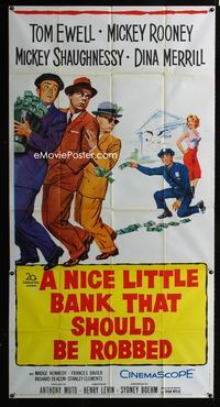 1m487 NICE LITTLE BANK THAT SHOULD BE ROBBED 3sh '58thieves Tom Ewell, Mickey Rooney & Shaughnessy!