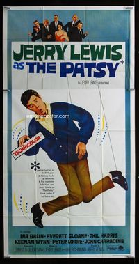 1m506 PATSY three-sheet '64 wacky Jerry Lewis star & director hanging from strings like a puppet!