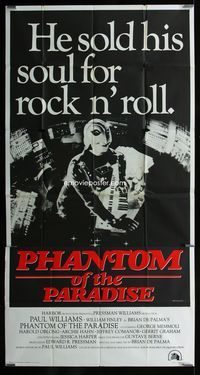 1m509 PHANTOM OF THE PARADISE int'l style B 3sh '74 Brian De Palma,he sold his soul for rock & roll!