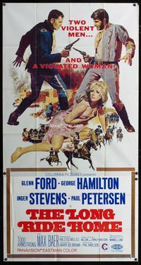 1m606 TIME FOR KILLING int'l 3sheet '67 art of Glenn Ford, George Hamilton & sexy Inger Stevens!