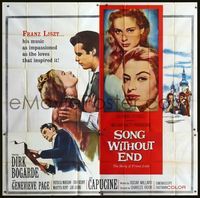 1m025 SONG WITHOUT END six-sheet movie poster '60 Dirk Bogarde as Franz Liszt, sexy Genevieve Page!