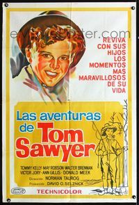 1m035 ADVENTURES OF TOM SAWYER Argentinean R40s Tommy Kelly as Mark Twain's classic character!
