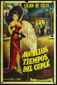1m042 AQUELLOS TIEMPOS DEL CUPLE Argentinean '58 art of sexy full-length Lilian de Celis by Alvara!