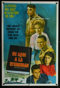 1m080 FROM HERE TO ETERNITY Argentinean R60s Burt Lancaster, Deborah Kerr, Sinatra,Donna Reed,Clift