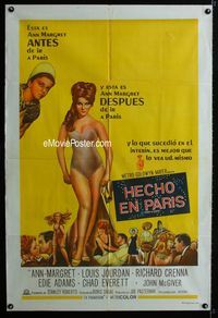 1m123 MADE IN PARIS Argentinean '66 sexy full-length Ann-Margret before and after she got there!