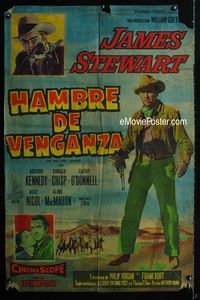 1m125 MAN FROM LARAMIE Argentinean '55full-length art of James Stewart with rifle, Anthony Mann