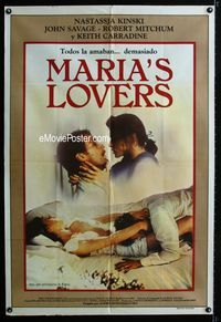 1m128 MARIA'S LOVERS Argentinean movie poster '84 sexy images of Nastassja Kinski & John Savage!