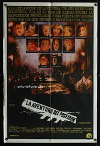 1m149 POSEIDON ADVENTURE Argentinean movie poster '72 Gene Hackman & cast, cool different image!