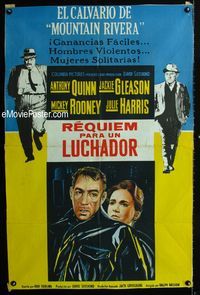 1m153 REQUIEM FOR A HEAVYWEIGHT Argentinean '62 Anthony Quinn, Jackie Gleason, Rooney, boxing!