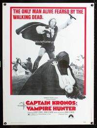 1n104 CAPTAIN KRONOS VAMPIRE HUNTER 30x40 poster '74 the only man alive feared by the walking dead!