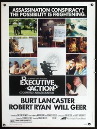 1n115 EXECUTIVE ACTION Thirty by Forty poster R76 Burt Lancaster, Robert Ryan, JFK assassination!