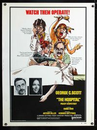 1n136 HOSPITAL style B Thirty by Forty '71 George C. Scott, Paddy Chayefsky, watch them operate!