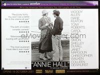 1n007 ANNIE HALL British quad poster R01 Woody Allen, Diane Keaton, a nervous romance!