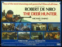 1n018 DEER HUNTER British quad poster '78 great image of Robert De Niro aiming rifle, Michael Cimino