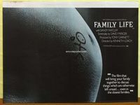 1n024 FAMILY LIFE British quad movie poster '71 cool pregnant belly close up image!