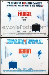 1n025 FARGO DS signed British quad poster '96 by director Ethan Coen, plus a cool different image!