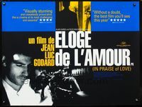 1n037 IN PRAISE OF LOVE British quad movie poster '01 Jean-Luc Godard's Eloge de l'amour!