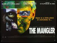 1n049 MANGLER British quad movie poster '95 Stephen King, Tobe Hooper, cool art of Robert Englund!