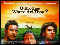 1n059 O BROTHER WHERE ART THOU DS British quad '00 Coen Brothers, George Clooney, John Turturro