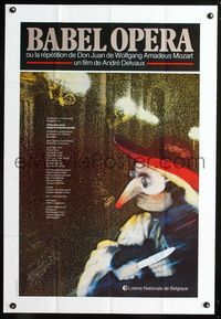 1o263 BABEL OPERA Belgian 27x39 poster '85 la repetition de Don Juan de Wolfgang Amadeus Mozart