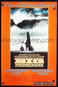 1o326 BIG WEDNESDAY English double crown movie poster R90s John Milius classic surfing movie!