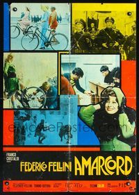1o028 AMARCORD Italian large photobusta movie poster '74 Federico Fellini classic comedy!