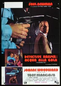 1o037 DROWNING POOL Italian large photobusta movie poster '75 close up of Paul Newman as Lew Harper!