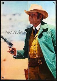 1o047 MY NAME IS NOBODY Italian large photobusta '74 great close up of Henry Fonda with six-gun!