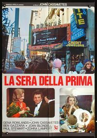 1o052 OPENING NIGHT Italian large photobusta poster '77 John Cassavetes, Gena Rowlands, Ben Gazzara