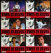 1o067 THIS IS ELVIS 6 Italy/Eng photobusta posters '81 great images of Elvis Presley performing!