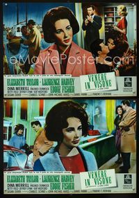 1o079 BUTTERFIELD 8 2 Italian photobusta posters '60 great images of callgirl Elizabeth Taylor!