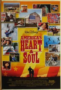 1p018 AMERICA'S HEART & SOUL DS one-sheet movie poster '04 Walt Disney