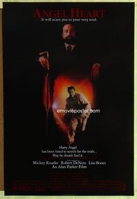 1p021 ANGEL HEART one-sheet movie poster '87 Robert DeNiro, Mickey Rourke, Alan Parker