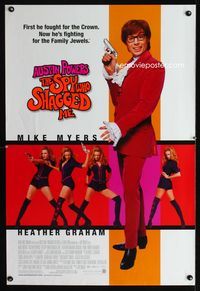 1p028 AUSTIN POWERS: THE SPY WHO SHAGGED ME one-sheet movie poster '99 Heather Graham in sexy poses!