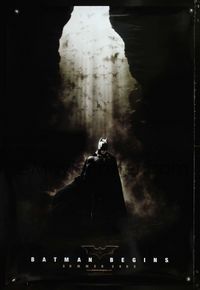 1p035 BATMAN BEGINS DS teaser one-sheet movie poster '05 Christian Bale, Michael Caine