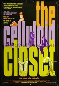 1p071 CELLULOID CLOSET one-sheet movie poster '96 homosexuals in Hollywood!