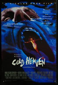 1p081 COLD HEAVEN one-sheet poster '92 Nicolas Roeg, Mark Harmon, really wild girl in mouth image!