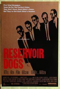 1p288 RESERVOIR DOGS one-sheet '92 Quentin Tarantino, Harvey Keitel, Steve Buscemi, Chris Penn