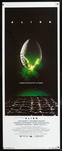 1q024 ALIEN insert movie poster '79 Ridley Scott sci-fi monster classic!