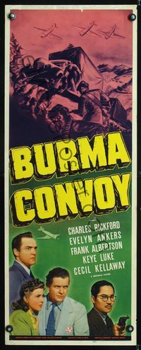 1q083 BURMA CONVOY insert movie poster '41 Charles Bickford, Evelyn Ankers