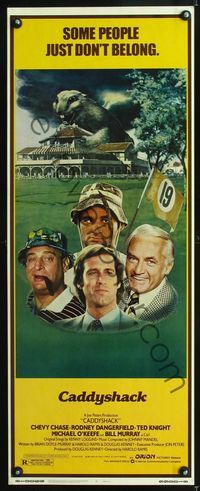 1q086 CADDYSHACK insert movie poster '80 Chevy Chase, Bill Murray, Rodney Dangerfield, golf classic!