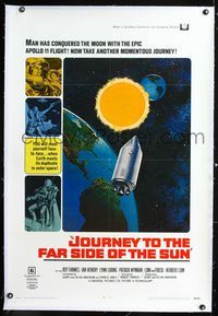 1s231 JOURNEY TO THE FAR SIDE OF THE SUN linen 1sh '69when Earth meets its duplicate in outer space!