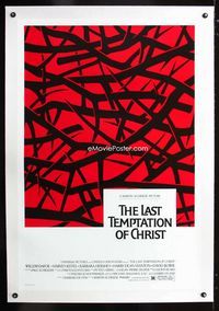1s245 LAST TEMPTATION OF CHRIST linen one-sheet '88 Martin Scorsese, Willem Dafoe as Jesus, Keitel