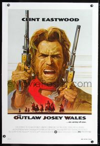 1s303 OUTLAW JOSEY WALES linen one-sheet movie poster '76 Clint Eastwood is an army of one!